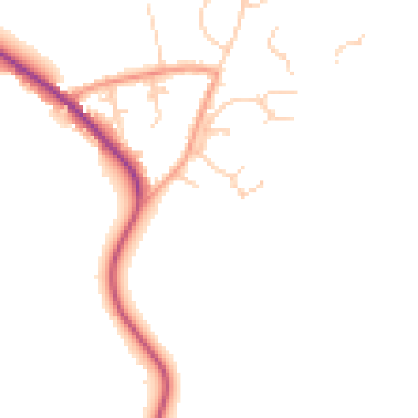 Daytime road noise heatmap for RH13 6GQ