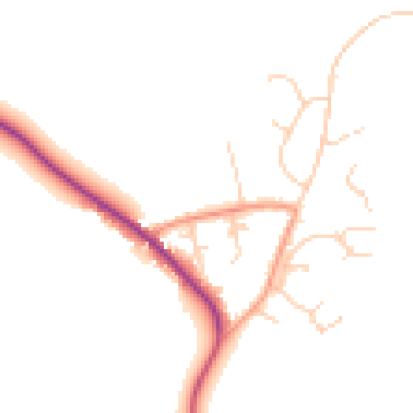 Daytime road noise heatmap for RH13 6JL