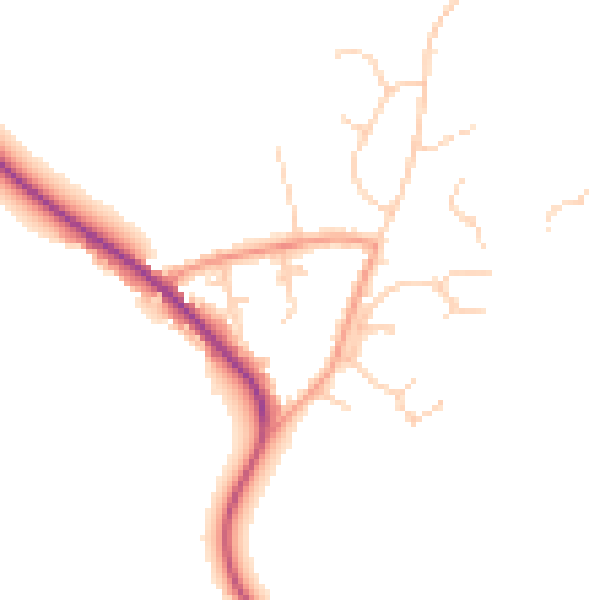 Daytime road noise heatmap for RH13 6JN