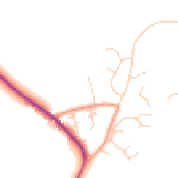 Daytime road noise heatmap for RH13 6JP