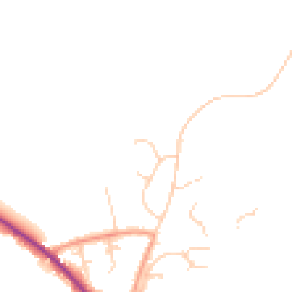 Daytime road noise heatmap for RH13 6JT