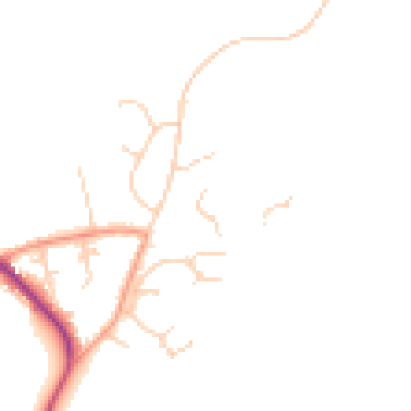 Daytime road noise heatmap for RH13 6JY