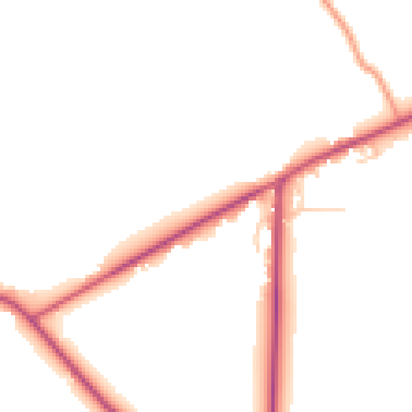 Daytime road noise heatmap for RH13 6LR