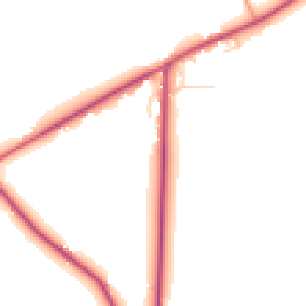 Daytime road noise heatmap for RH13 6NR