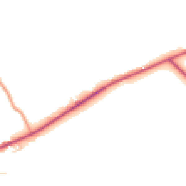 Daytime road noise heatmap for RH13 6NX