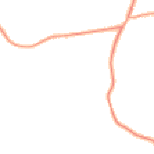 Daytime road noise heatmap for RH13 6RB