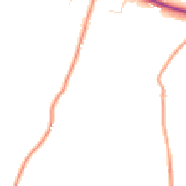 Daytime road noise heatmap for RH13 6RL