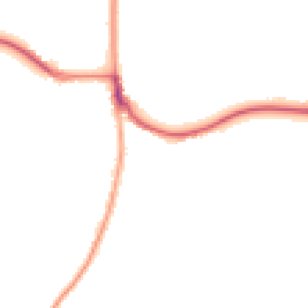 Night-time road noise heatmap for RH13 8AB