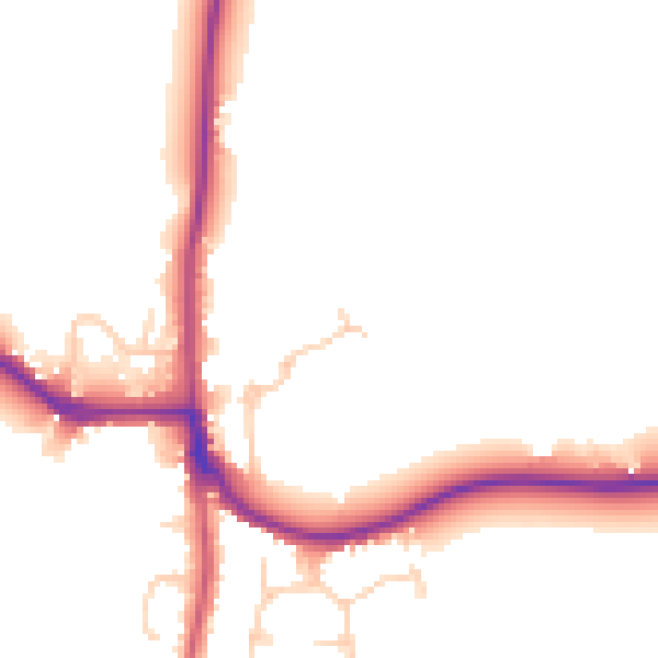 Daytime road noise heatmap for RH13 8BN