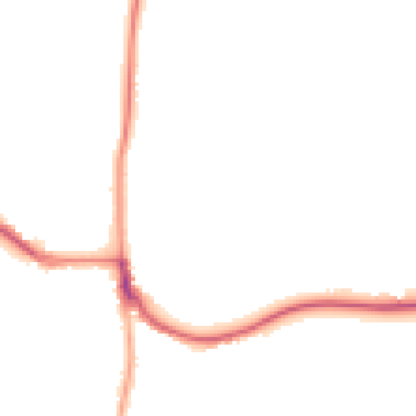 Night-time road noise heatmap for RH13 8BN