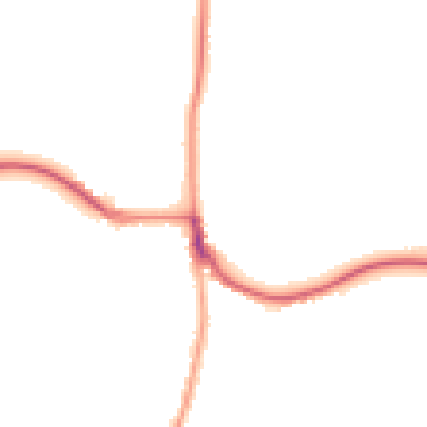 Night-time road noise heatmap for RH13 8BU
