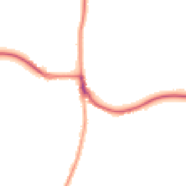 Night-time road noise heatmap for RH13 8BY