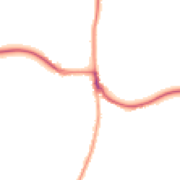 Night-time road noise heatmap for RH13 8BZ