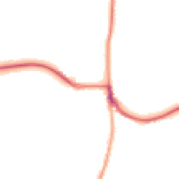 Night-time road noise heatmap for RH13 8DA