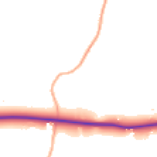 Daytime road noise heatmap for RH13 8DG