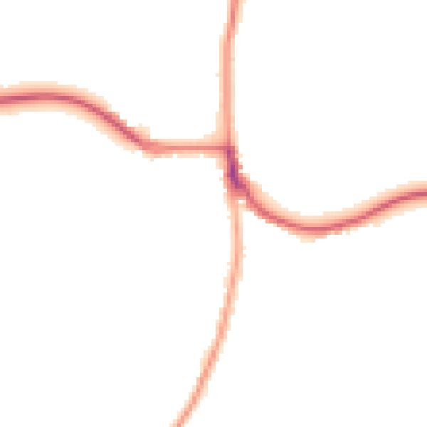 Night-time road noise heatmap for RH13 8DN