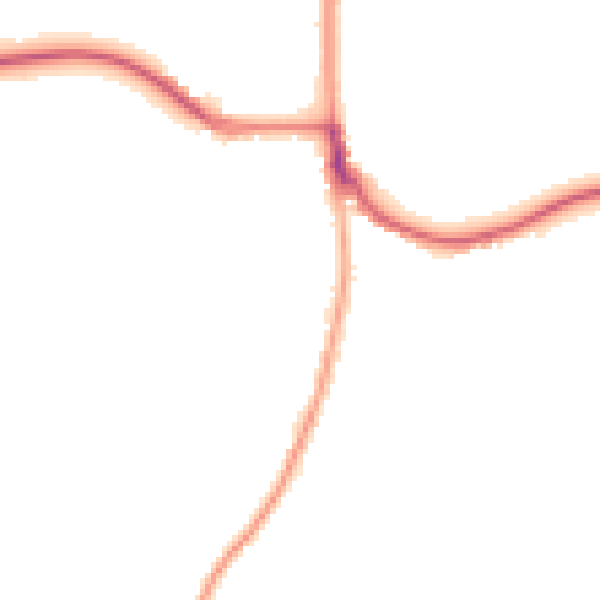 Night-time road noise heatmap for RH13 8DP