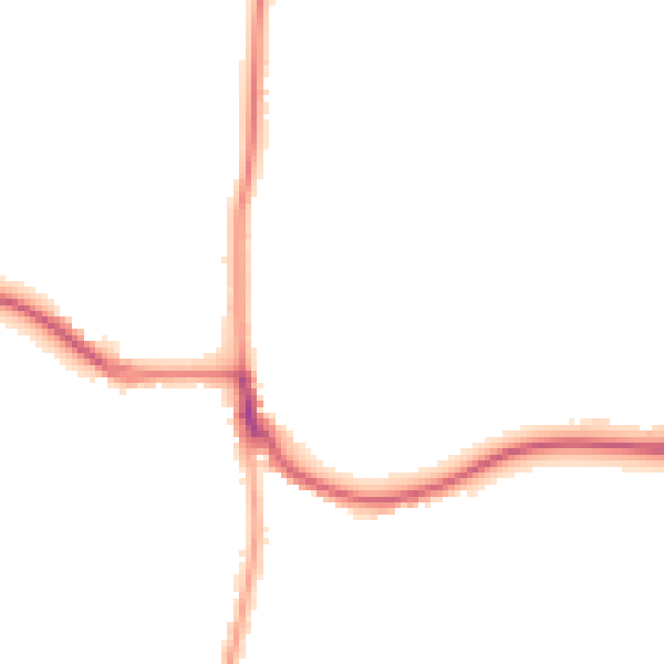 Night-time road noise heatmap for RH13 8DS