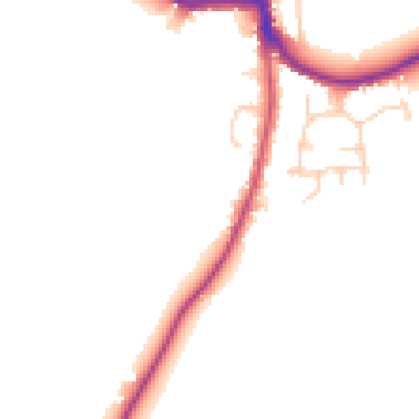 Daytime road noise heatmap for RH13 8FY