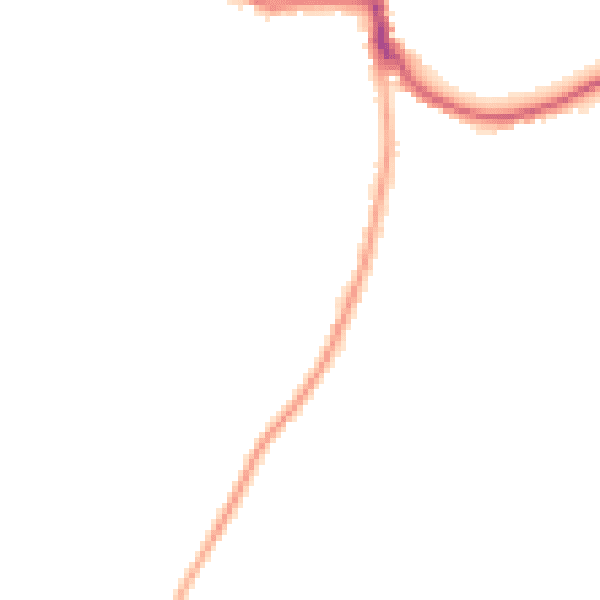 Night-time road noise heatmap for RH13 8FY