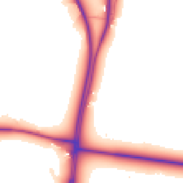Daytime road noise heatmap for RH13 8GH
