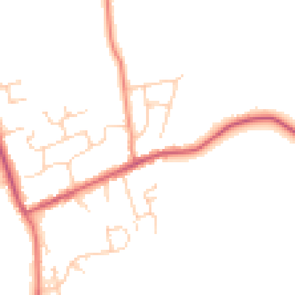 Daytime road noise heatmap for RH13 8JL