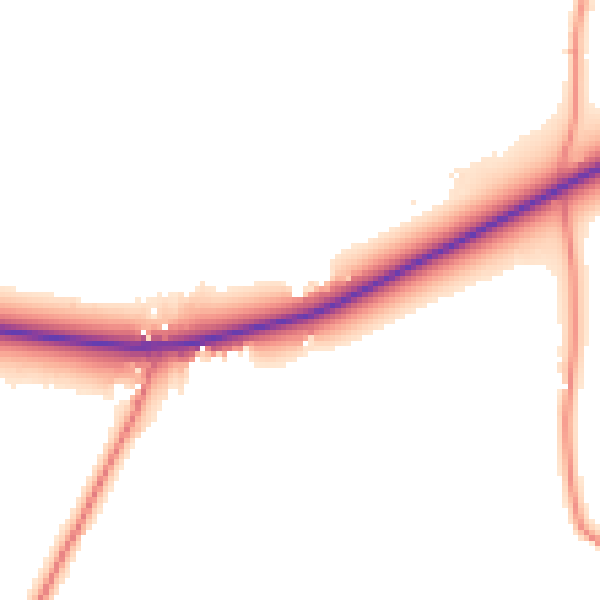Daytime road noise heatmap for RH13 8LY
