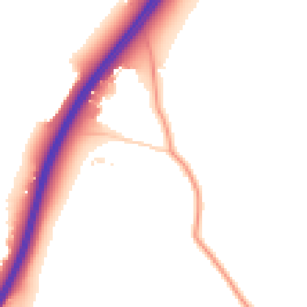 Daytime road noise heatmap for RH13 8NX
