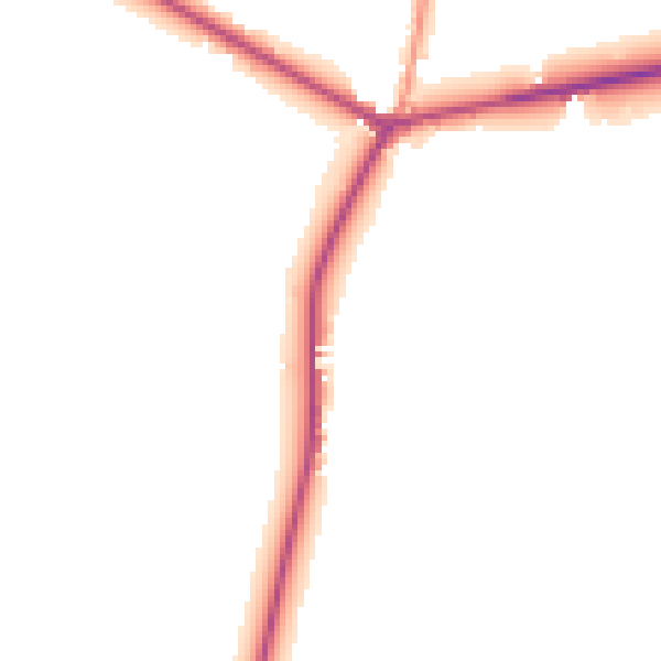 Daytime road noise heatmap for RH13 8QD