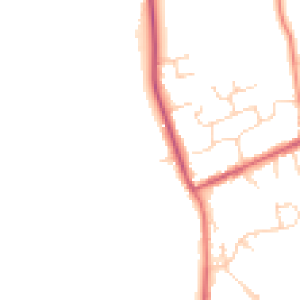 Daytime road noise heatmap for RH13 8QY