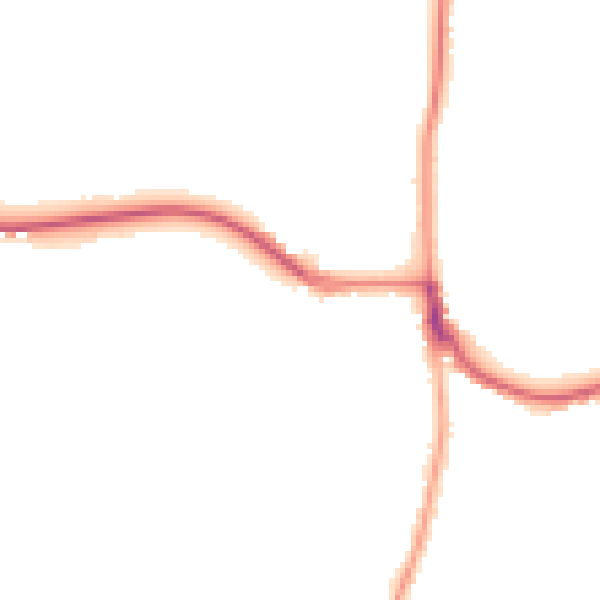 Night-time road noise heatmap for RH13 8QZ