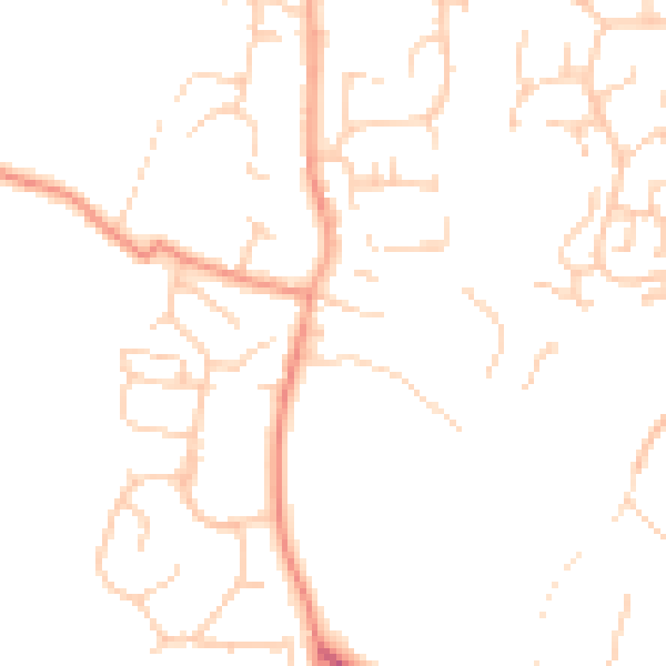 Daytime road noise heatmap for RH13 9DX
