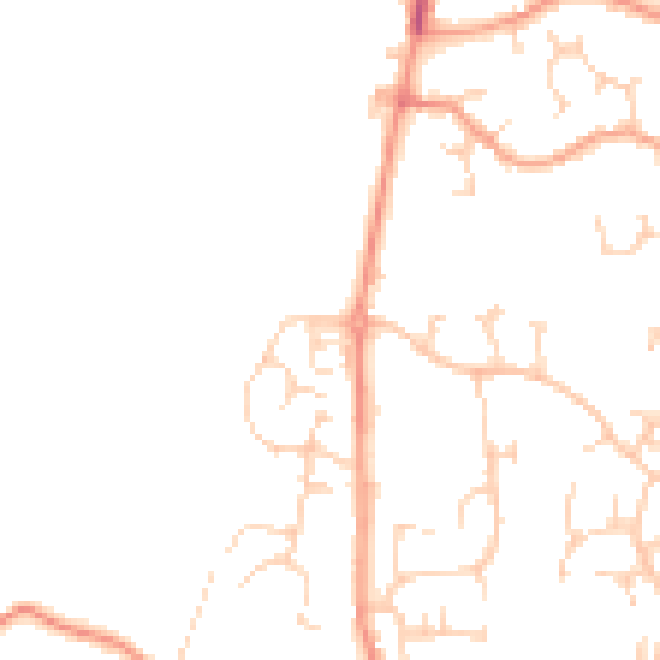 Daytime road noise heatmap for RH13 9FN