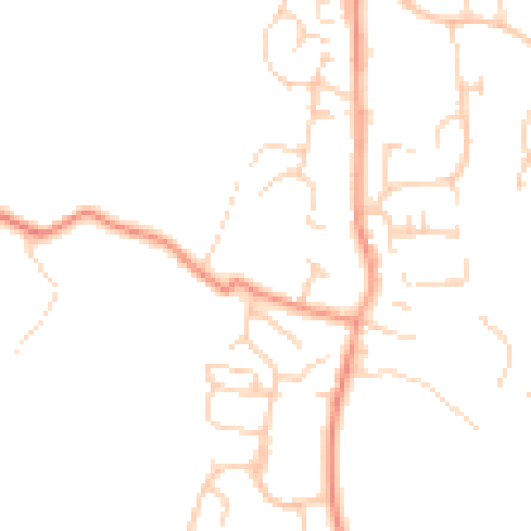 Daytime road noise heatmap for RH13 9JN