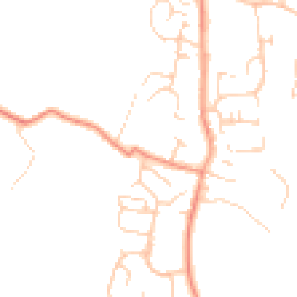 Daytime road noise heatmap for RH13 9JR