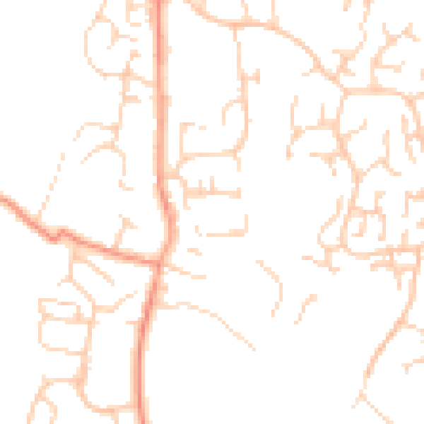 Daytime road noise heatmap for RH13 9LE