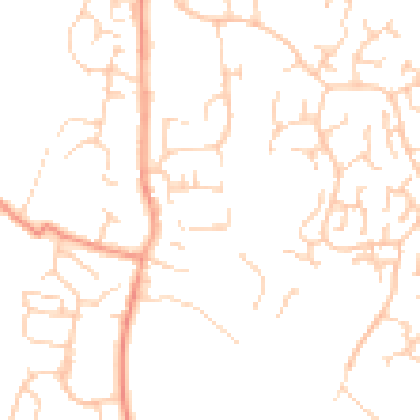 Daytime road noise heatmap for RH13 9LG
