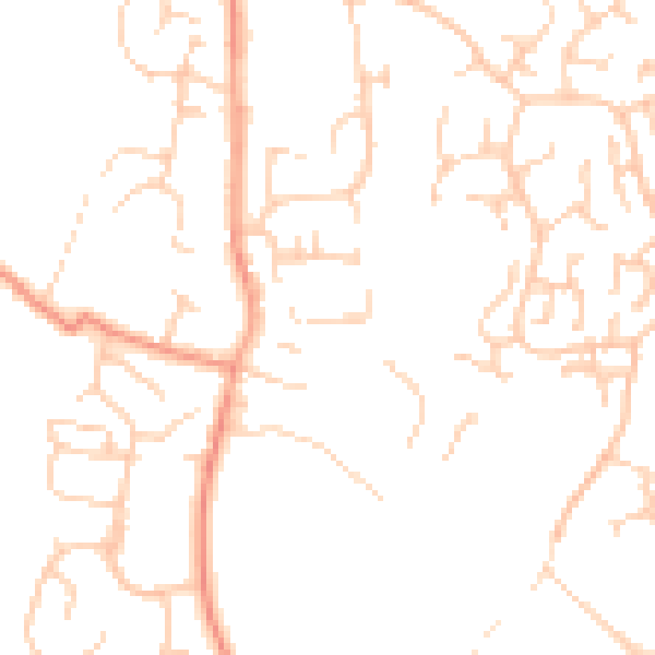 Daytime road noise heatmap for RH13 9LL