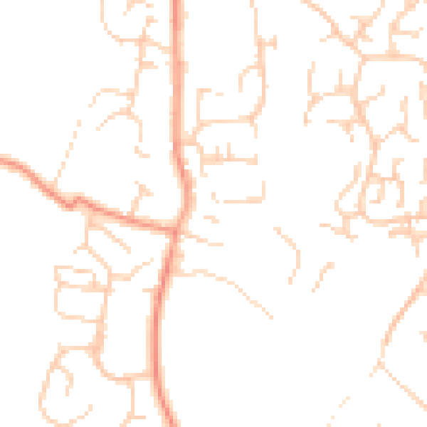 Daytime road noise heatmap for RH13 9LN