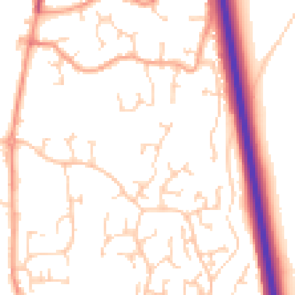 Daytime road noise heatmap for RH13 9UP