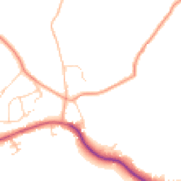 Daytime road noise heatmap for RH14 0AW