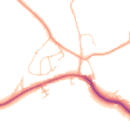 Daytime road noise heatmap for RH14 0BN