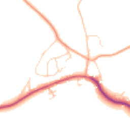 Daytime road noise heatmap for RH14 0BP