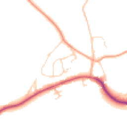 Daytime road noise heatmap for RH14 0BT