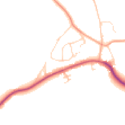 Daytime road noise heatmap for RH14 0BY