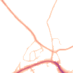 Daytime road noise heatmap for RH14 0DB