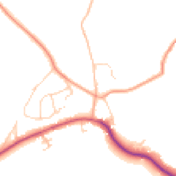 Daytime road noise heatmap for RH14 0DF