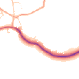Daytime road noise heatmap for RH14 0DP