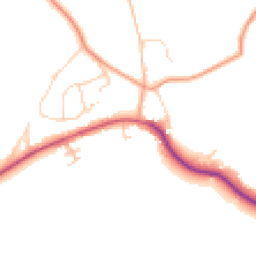 Daytime road noise heatmap for RH14 0DR