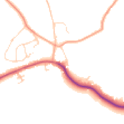 Daytime road noise heatmap for RH14 0DX